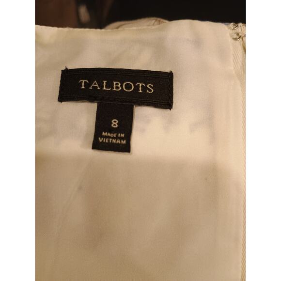 Talbots Blue And White Daisy Floral Sleeveless Fit Flare Dress Women’s Size 8 - Picture 10 of 13